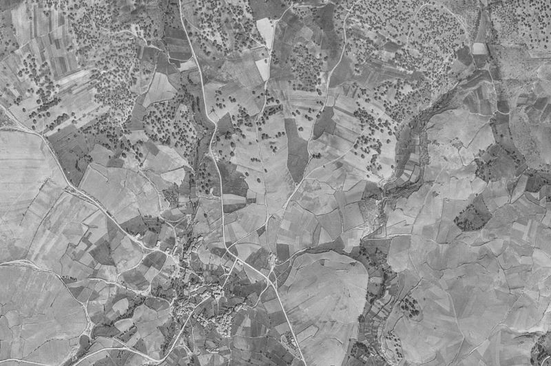 Ortofoto de 1956-1957 del núcleo de La Rinconada de la Sierra