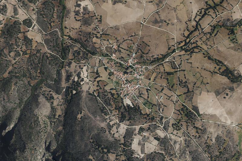 Ortofoto actual del núcleo de Saldeana