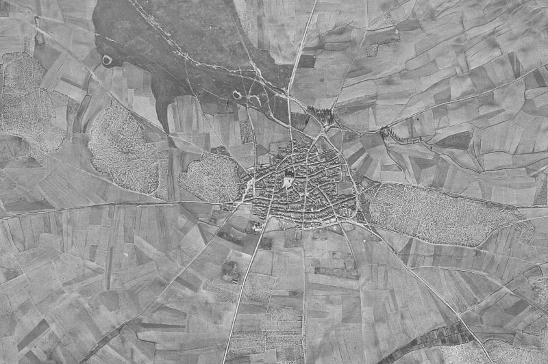 Ortofoto de 1956-1957 del núcleo de Salmoral