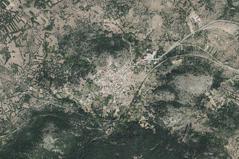 Ortofoto actual del núcleo de Sanchotello