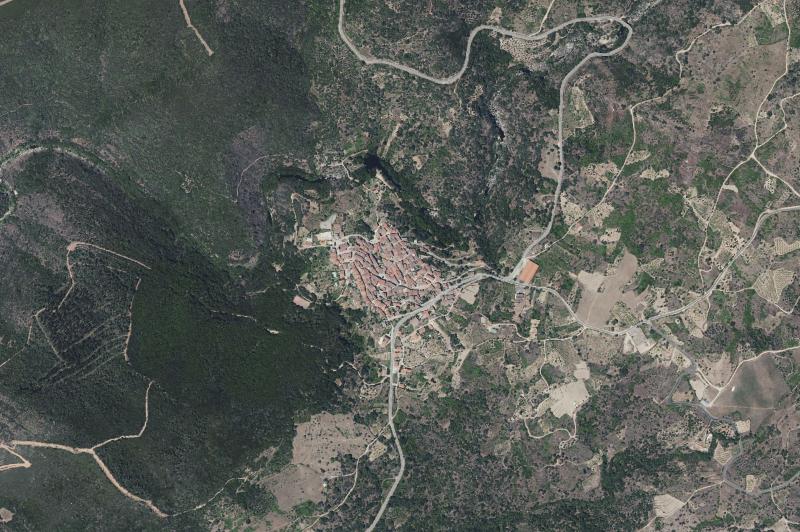 Ortofoto actual del núcleo de San Esteban de la Sierra