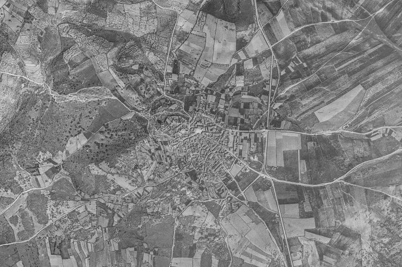 Ortofoto de 1956-1957 del núcleo de San Felices de los Gallegos
