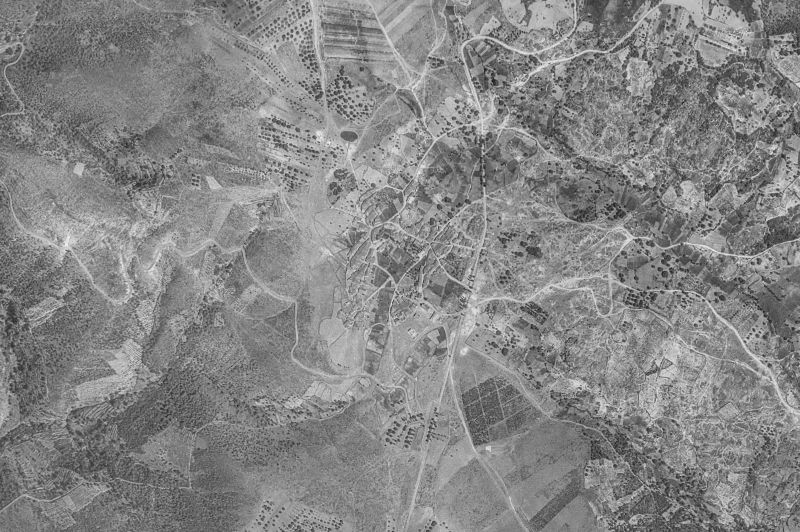 Ortofoto de 1956-1957 del núcleo de San Miguel de Valero