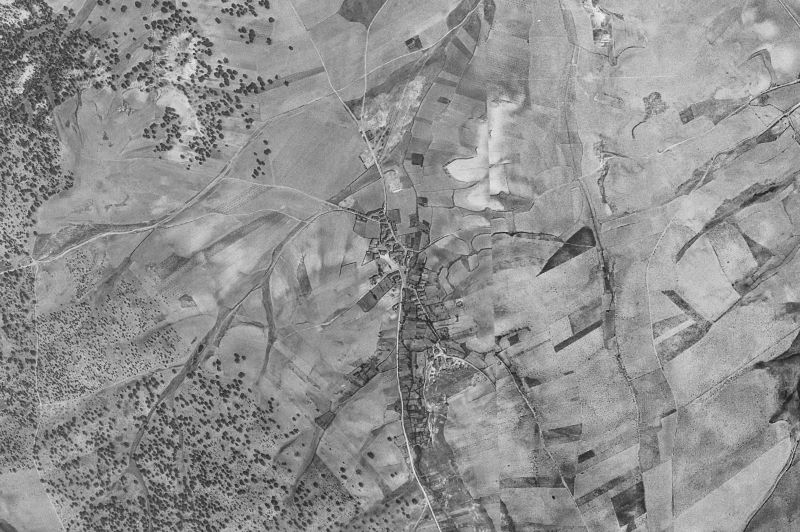 Ortofoto de 1956-1957 del núcleo de San Pedro del Valle