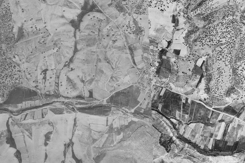 Ortofoto de 1956-1957 del núcleo de San Pelayo de Guareña
