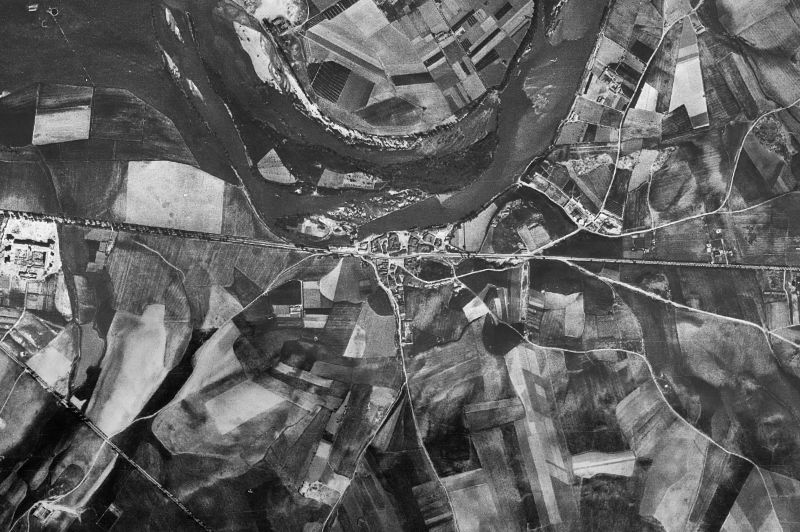 Ortofoto de 1956-1957 del núcleo de Santa Marta de Tormes