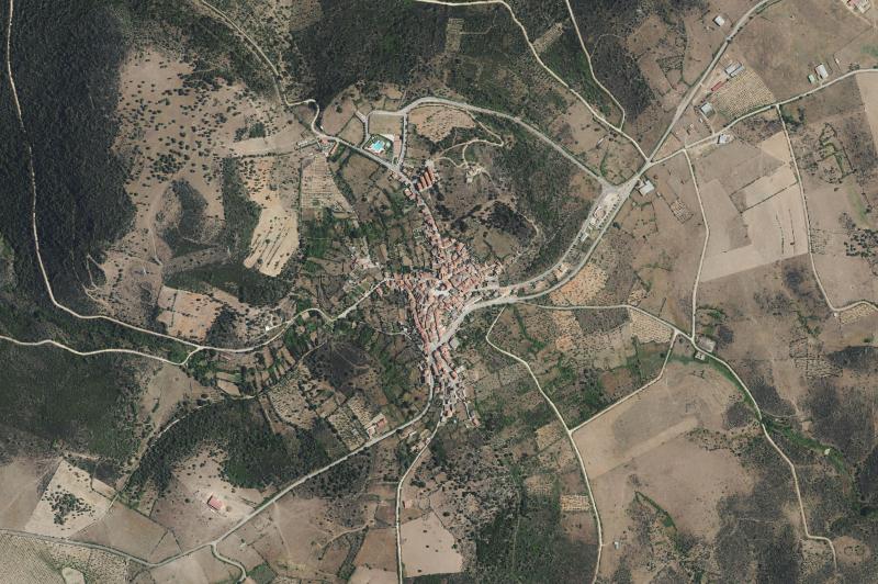 Ortofoto actual del núcleo de Saucelle