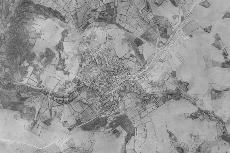 Ortofoto de 1956-1957 del núcleo de Saucelle
