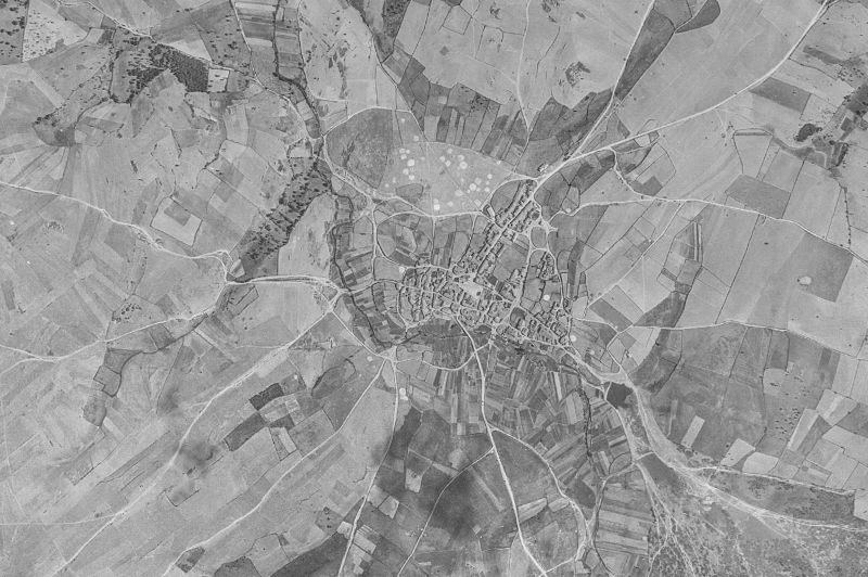 Ortofoto de 1956-1957 del núcleo de El Sahugo