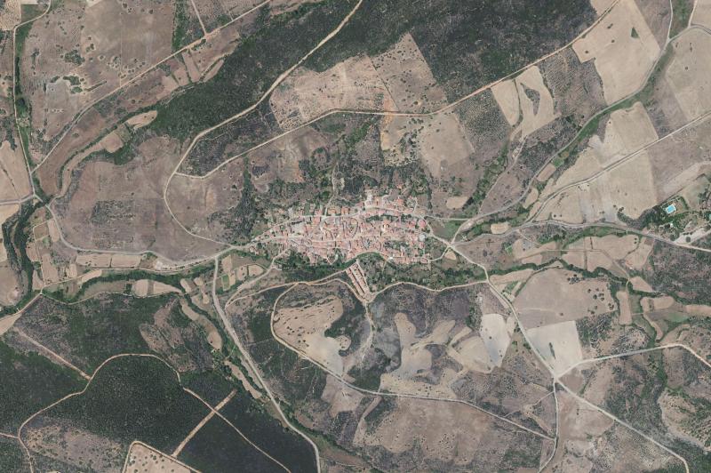 Ortofoto actual del núcleo de Serradilla del Arroyo