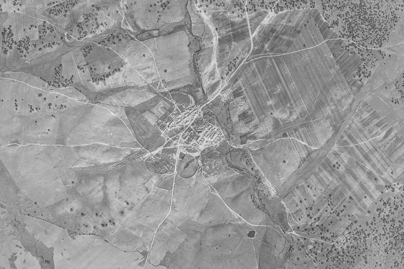 Ortofoto de 1956-1957 del núcleo de La Sierpe