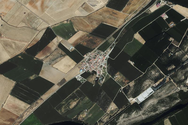 Ortofoto actual del núcleo de Sieteiglesias de Tormes