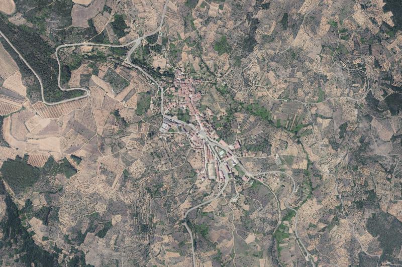 Ortofoto actual del núcleo de Sotoserrano