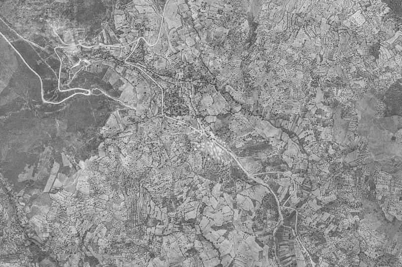 Ortofoto de 1956-1957 del núcleo de Sotoserrano