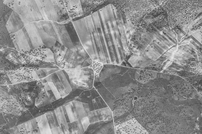 Ortofoto de 1956-1957 del núcleo de Tabera de Abajo