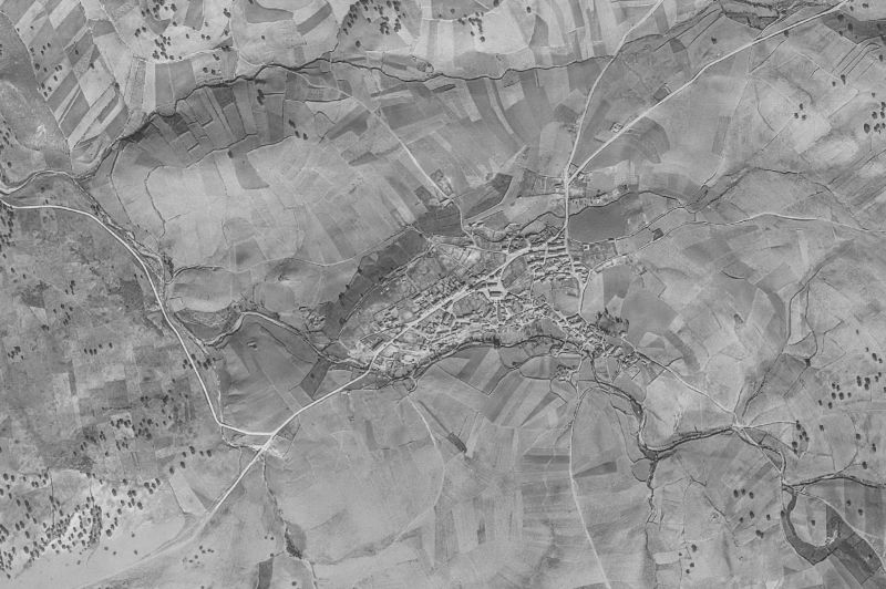 Ortofoto de 1956-1957 del núcleo de La Tala