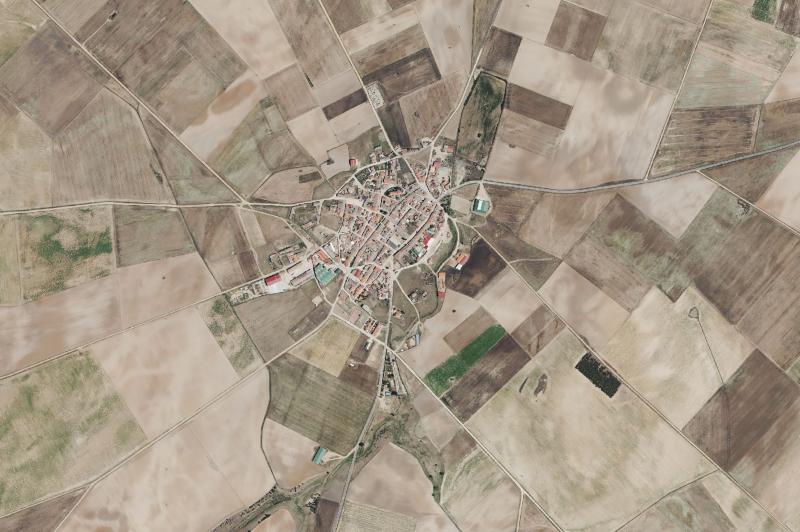 Ortofoto actual del núcleo de Tarazona de Guareña