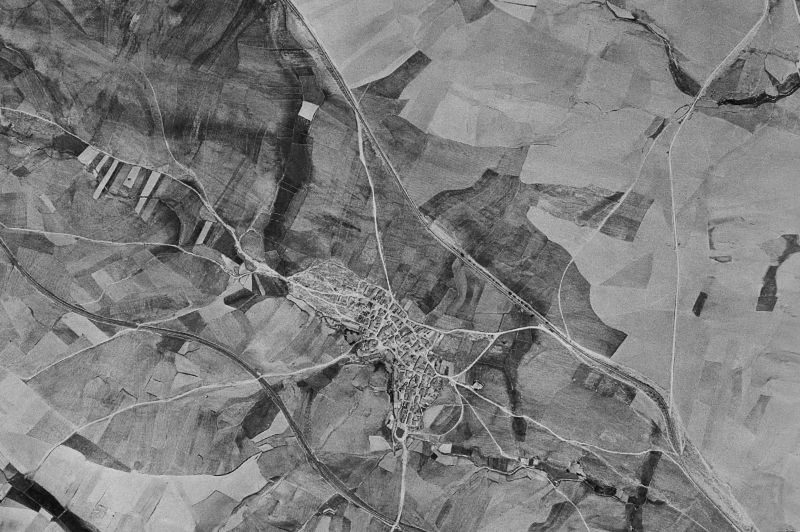 Ortofoto de 1956-1957 del núcleo de Terradillos