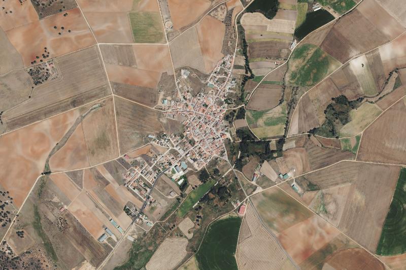 Ortofoto actual del núcleo de Topas