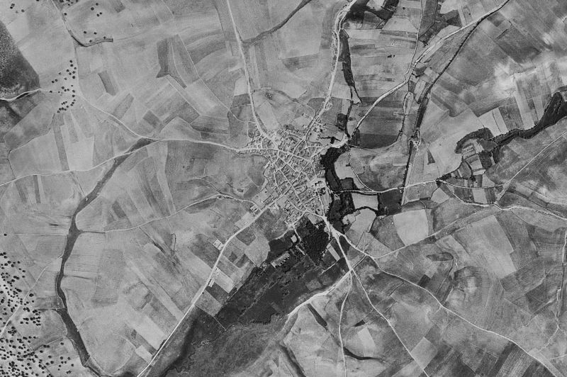 Ortofoto de 1956-1957 del núcleo de Topas
