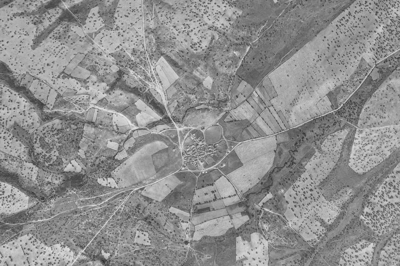Ortofoto de 1956-1957 del núcleo de Tremedal de Tormes