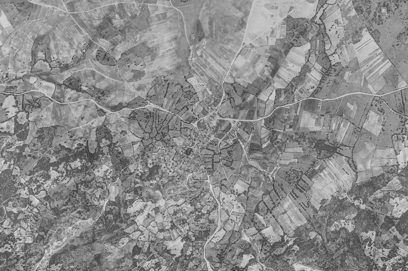 Ortofoto de 1956-1957 del núcleo de Valdehijaderos