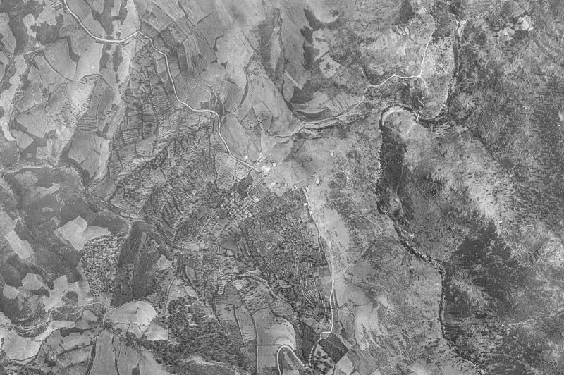 Ortofoto de 1956-1957 del núcleo de Valdelageve