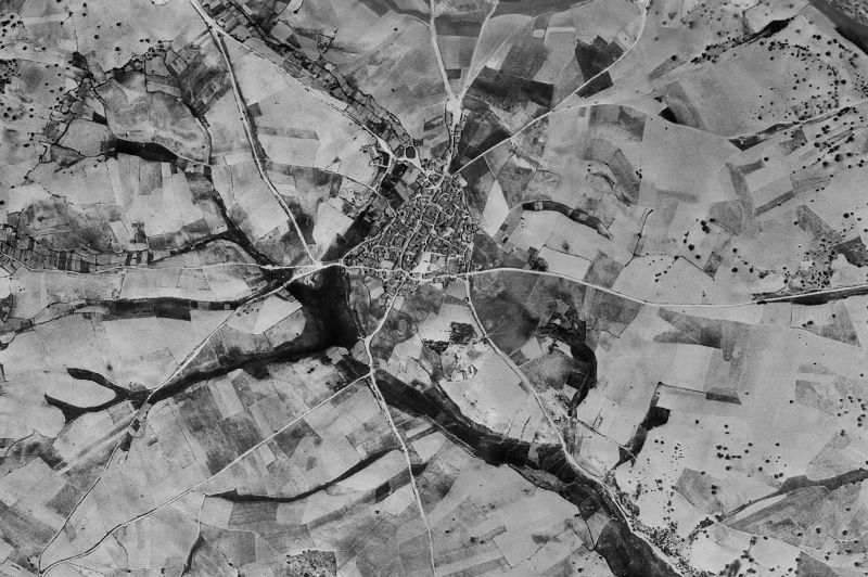 Ortofoto de 1956-1957 del núcleo de Valdelosa