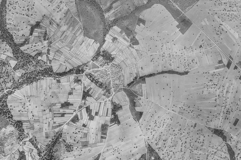 Ortofoto de 1956-1957 del núcleo de Valsalabroso