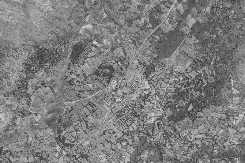 Ortofoto de 1956-1957 del núcleo de Vallejera de Riofrío