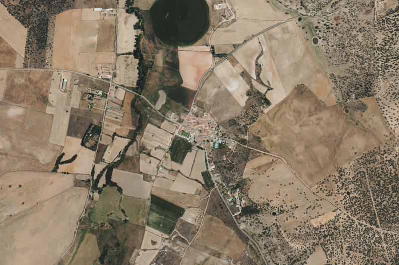 Ortofoto actual del núcleo de Vega de Tirados