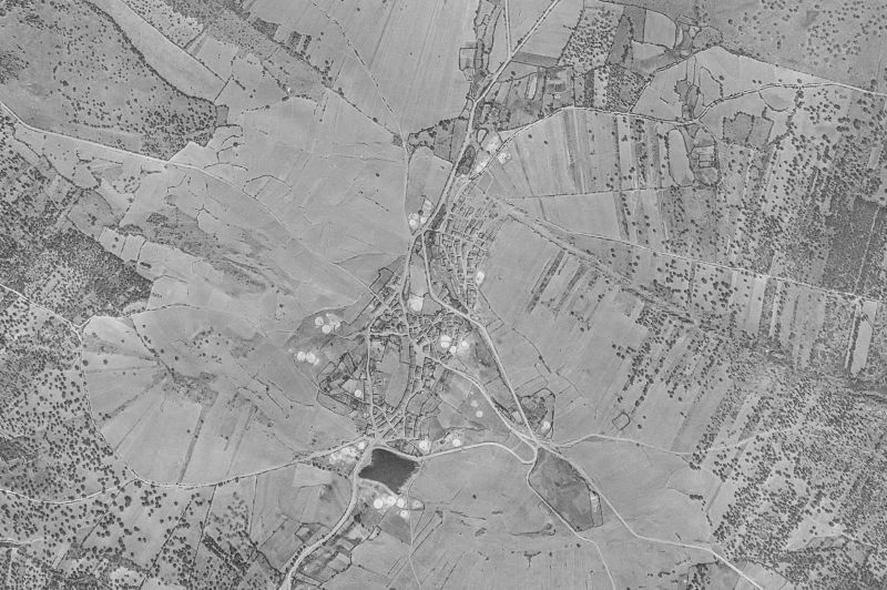 Ortofoto de 1956-1957 del núcleo de Las Veguillas