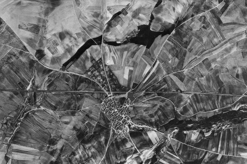 Ortofoto de 1956-1957 del núcleo de Ventosa del Río Almar