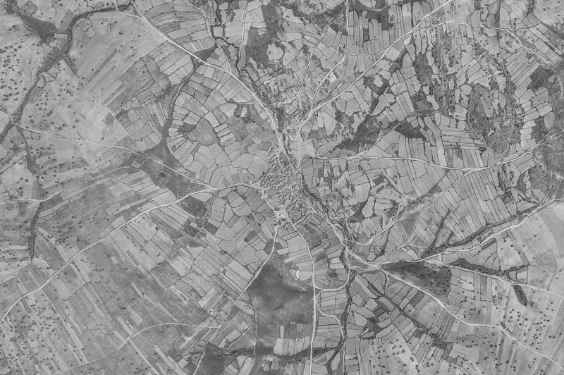 Ortofoto de 1956-1957 del núcleo de La Vídola