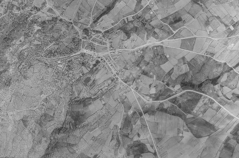 Ortofoto de 1956-1957 del núcleo de Vilvestre