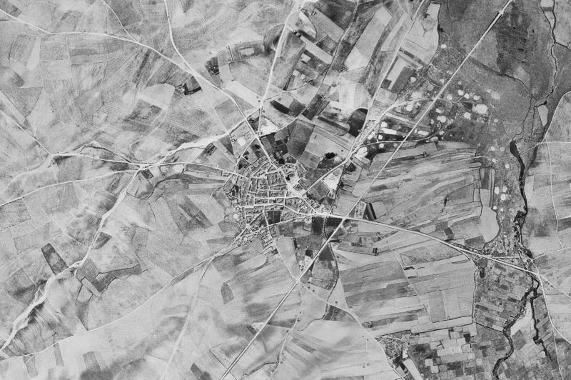 Ortofoto de 1956-1957 del núcleo de Villaflores