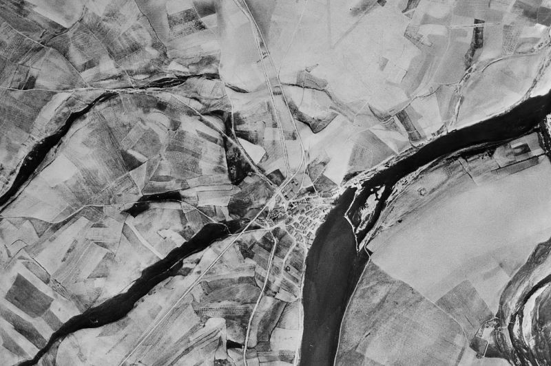 Ortofoto de 1956-1957 del núcleo de Villagonzalo de Tormes