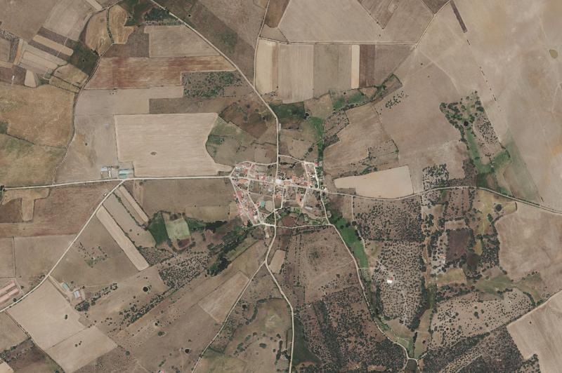 Ortofoto actual del núcleo de Villar de Argañán