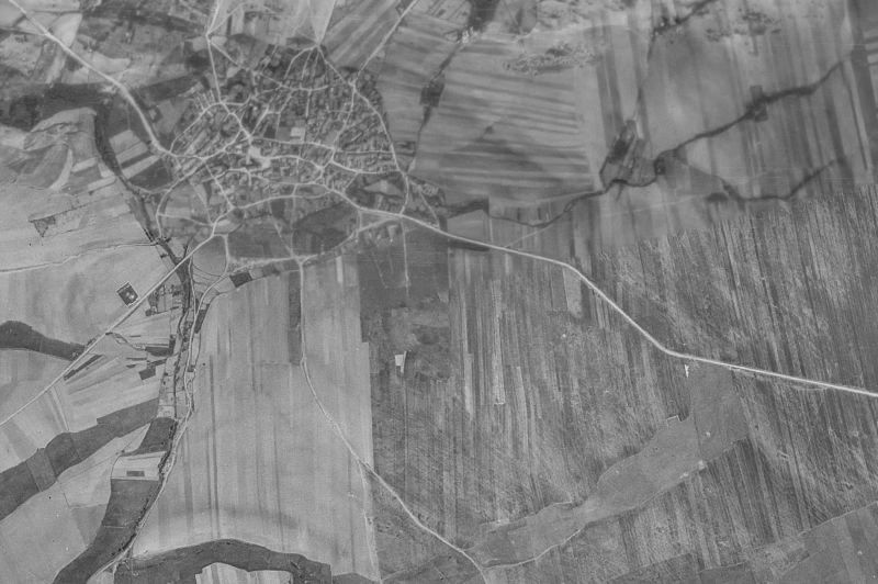 Ortofoto de 1956-1957 del núcleo de Villar de Ciervo