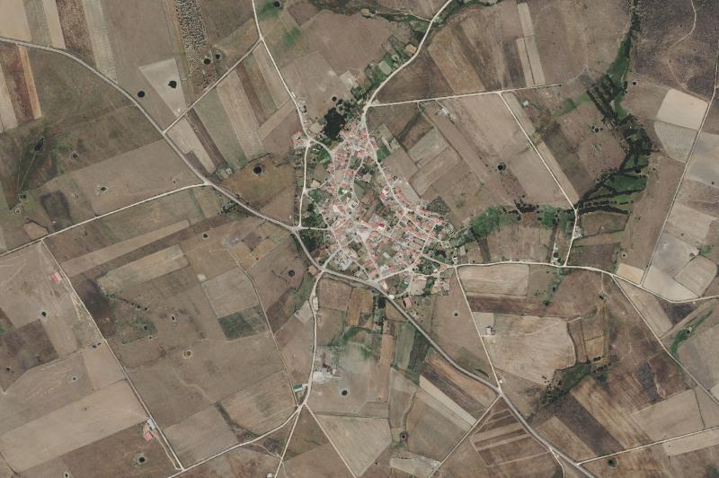 Ortofoto actual del núcleo de Villar de la Yegua