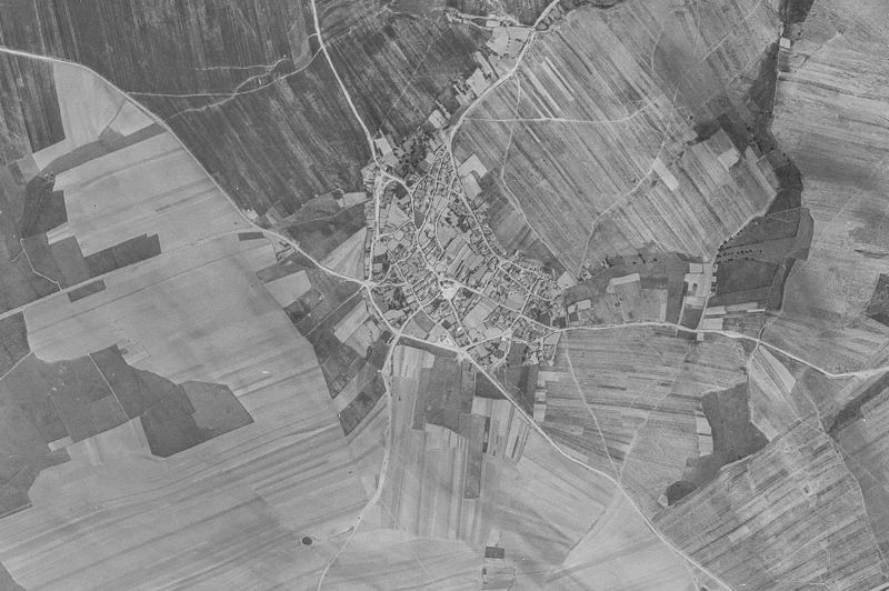 Ortofoto de 1956-1957 del núcleo de Villar de la Yegua