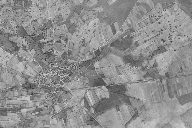Ortofoto de 1956-1957 del núcleo de Villar de Peralonso