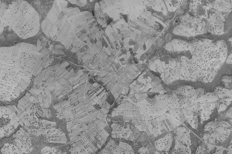 Ortofoto de 1956-1957 del núcleo de Villar de Samaniego