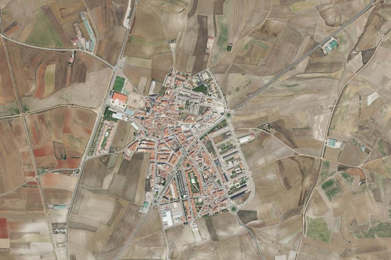 Ortofoto actual del núcleo de Villares de la Reina
