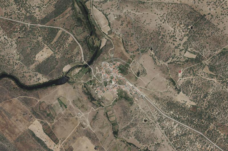 Ortofoto actual del núcleo de Villares de Yeltes