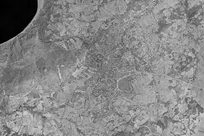 Ortofoto de 1956-1957 del núcleo de Villarino de los Aires