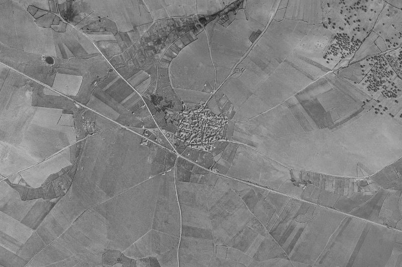 Ortofoto de 1956-1957 del núcleo de Villarmayor