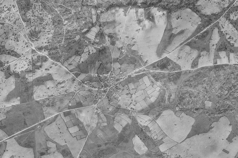 Ortofoto de 1956-1957 del núcleo de Villarmuerto