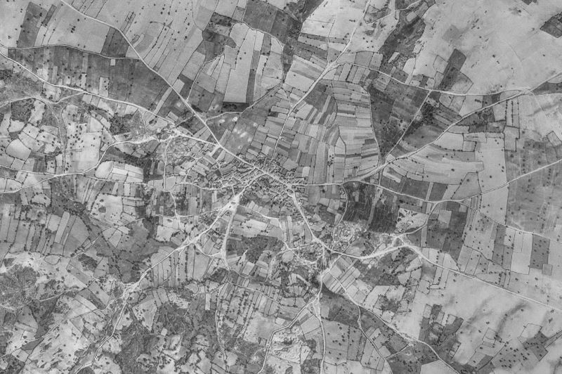 Ortofoto de 1956-1957 del núcleo de Villasbuenas