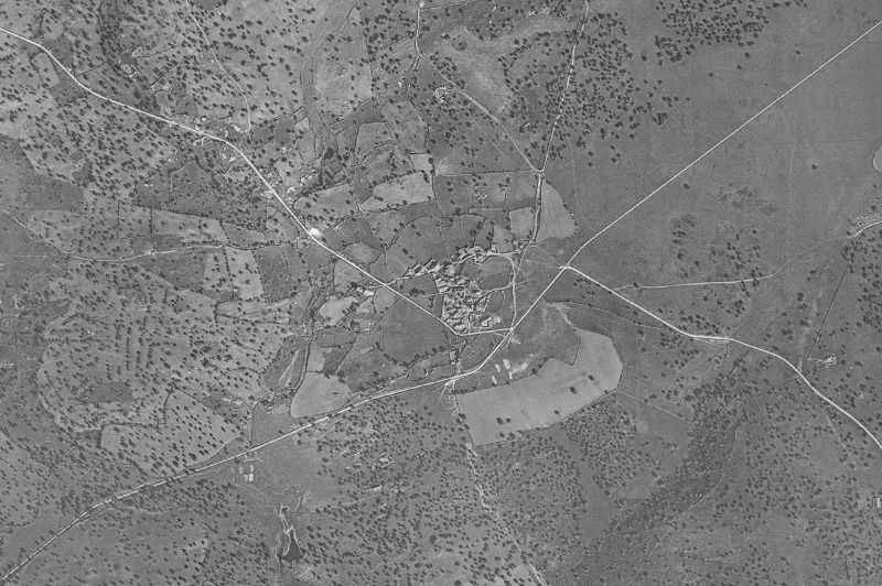 Ortofoto de 1956-1957 del núcleo de Villasdardo
